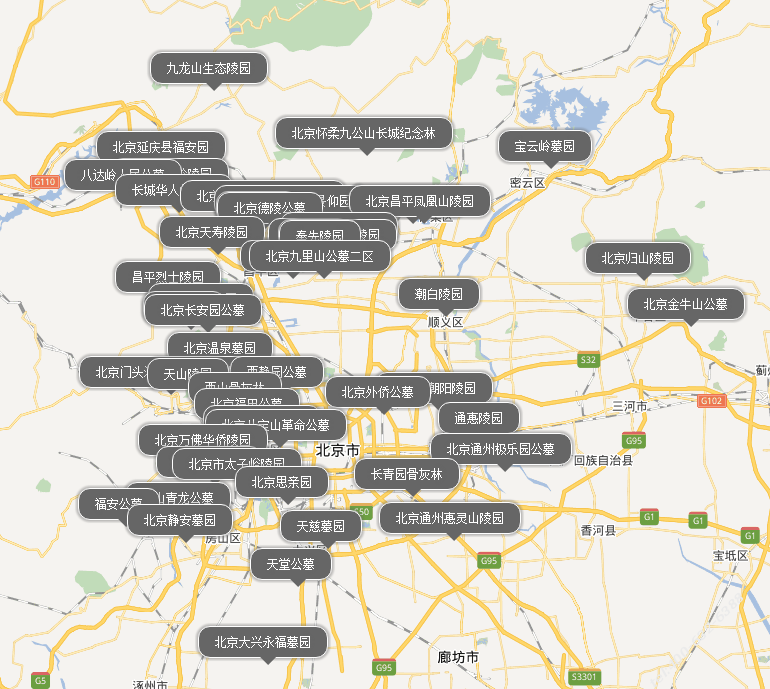 北京东南西北方向各有什么公墓？要便宜的